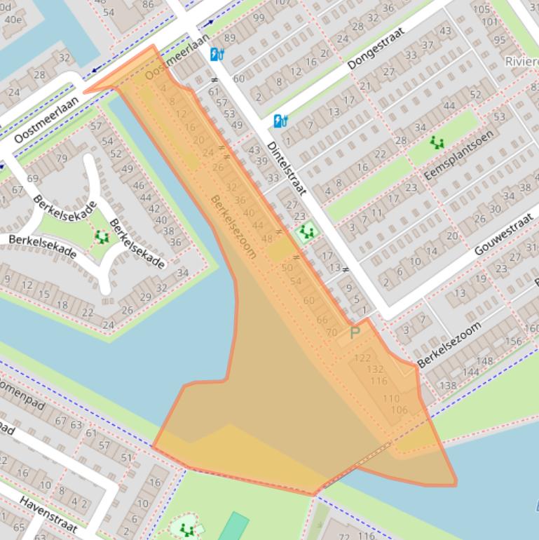 Kaart van postcodegebied 2652AL.