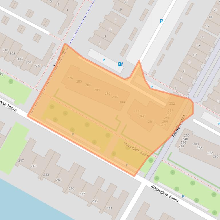 Kaart van postcodegebied 2652BE.