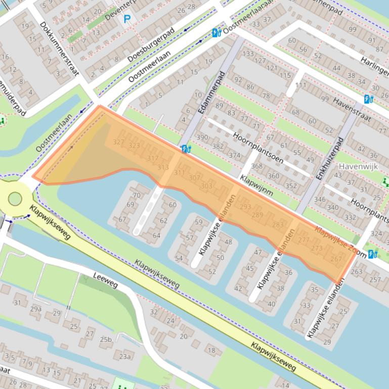 Kaart van postcodegebied 2652BP.