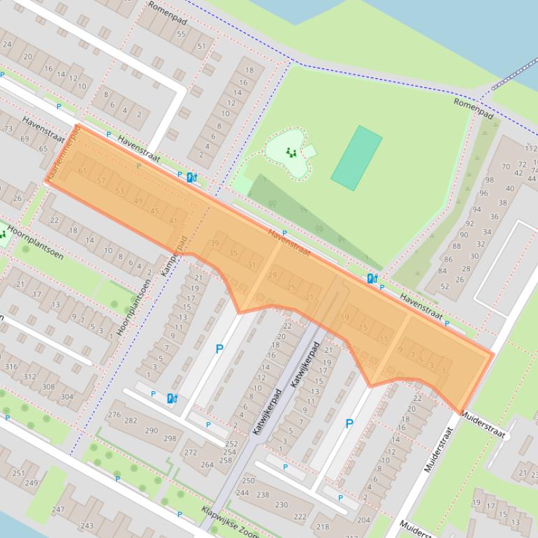 Kaart van postcodegebied 2652BR.