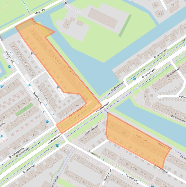 Kaart van postcodegebied 2652BZ.