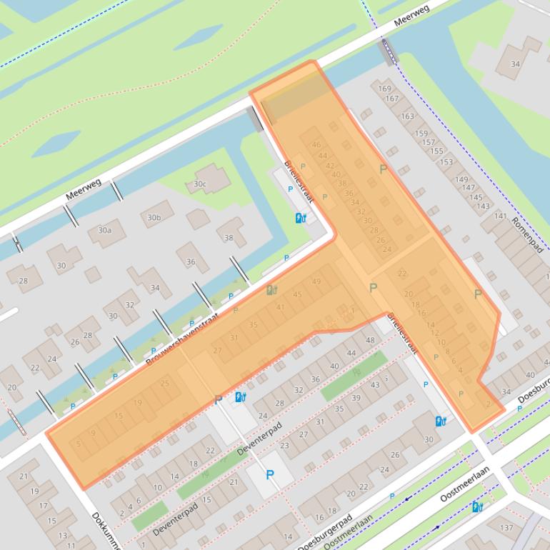 Kaart van postcodegebied 2652CE.