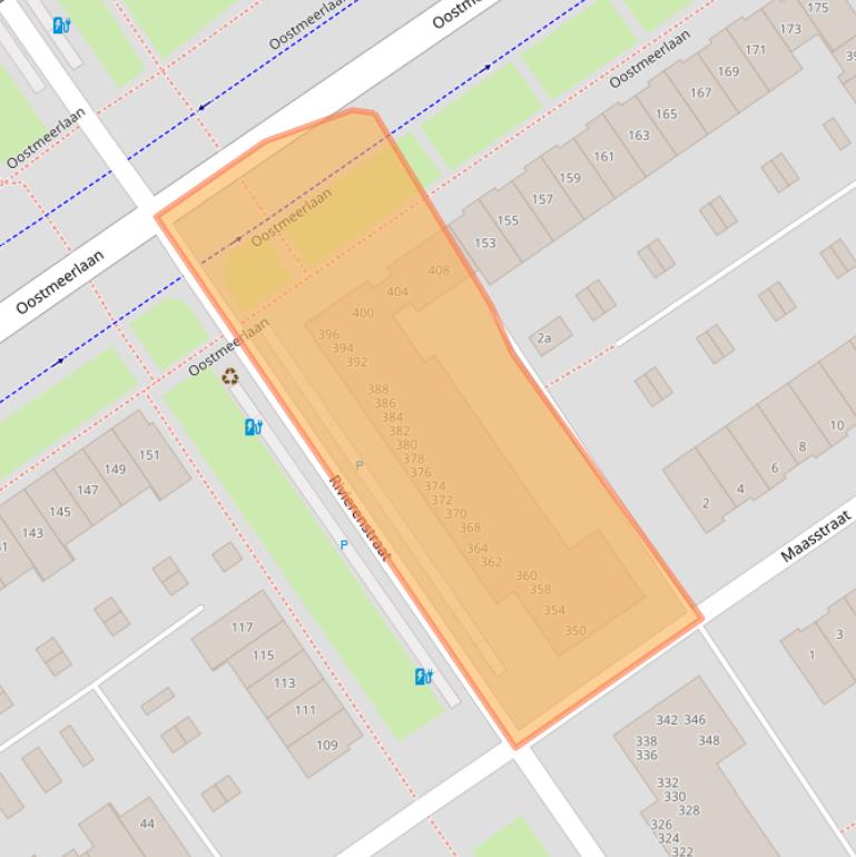 Kaart van postcodegebied 2652CM.