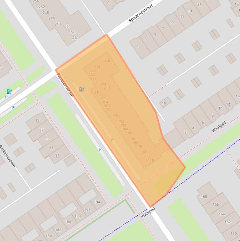 Kaart van postcodegebied 2652CR.