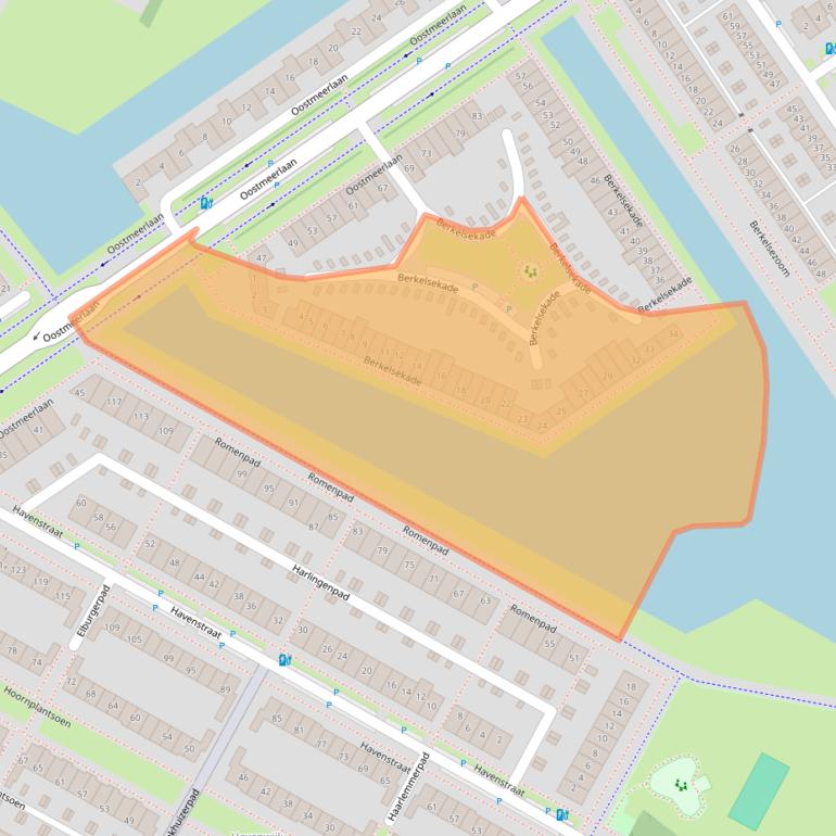 Kaart van postcodegebied 2652CS.