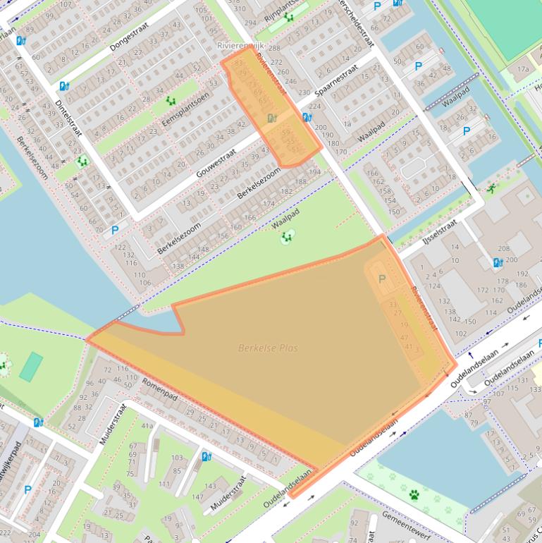 Kaart van postcodegebied 2652CX.