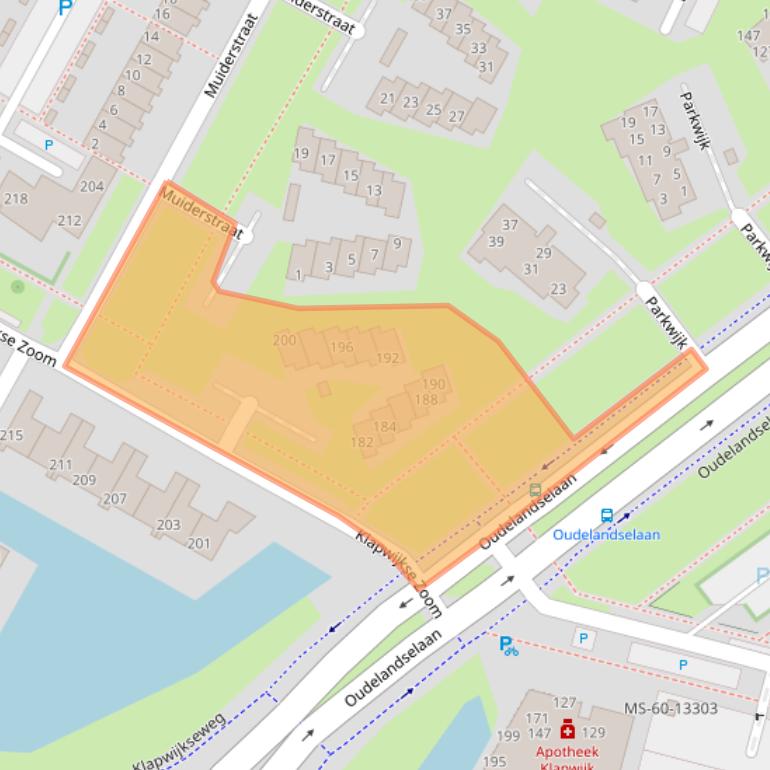 Kaart van postcodegebied 2652DC.