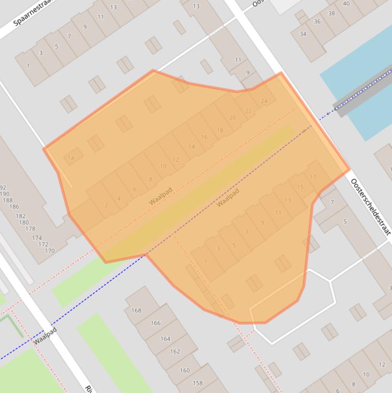 Kaart van postcodegebied 2652DH.