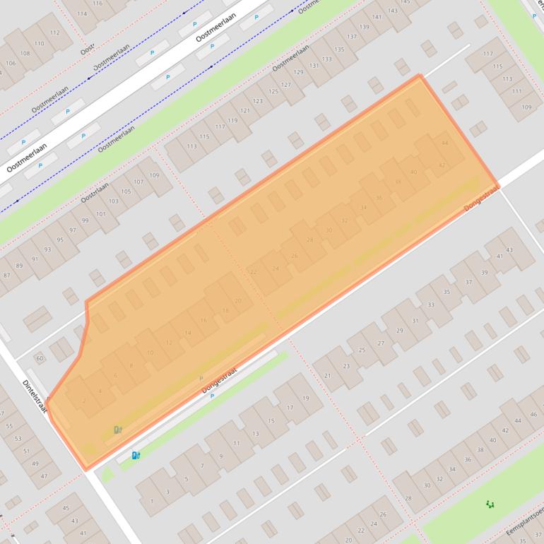 Kaart van postcodegebied 2652DP.