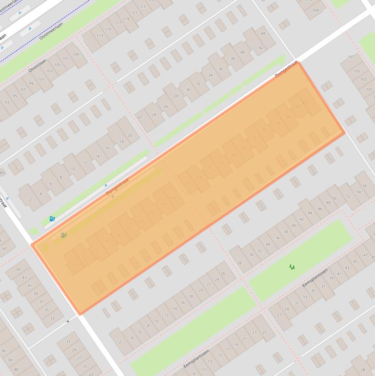 Kaart van postcodegebied 2652DR.