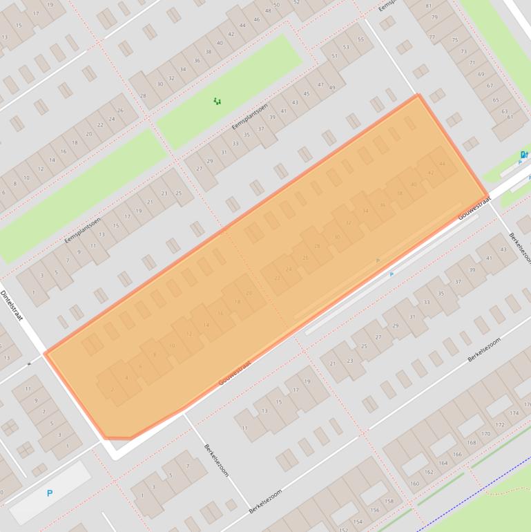 Kaart van postcodegebied 2652DV.