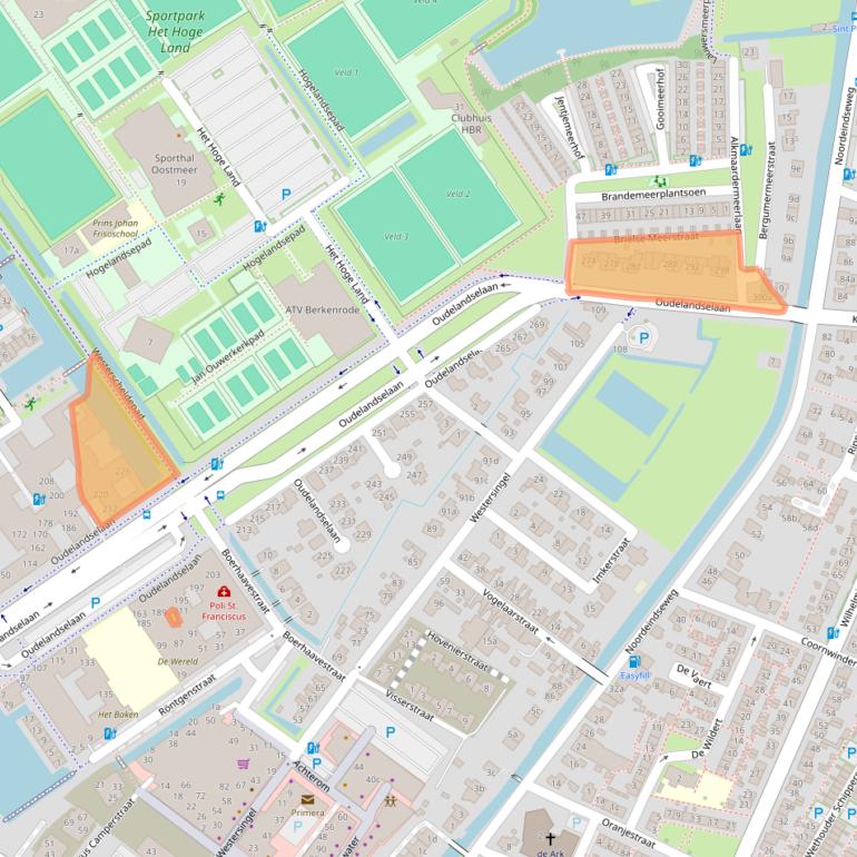 Kaart van postcodegebied 2652EL.