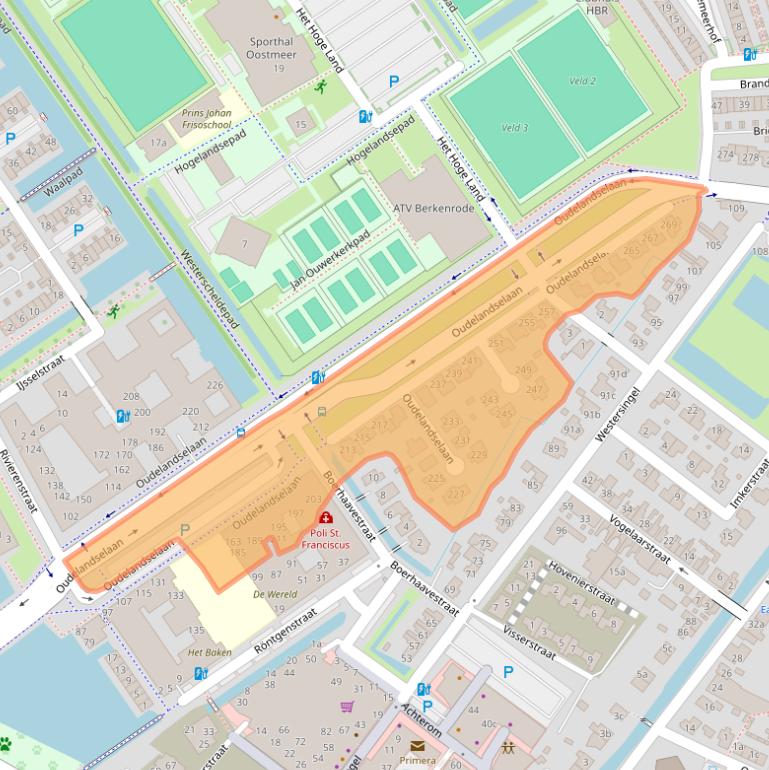 Kaart van postcodegebied 2652ER.