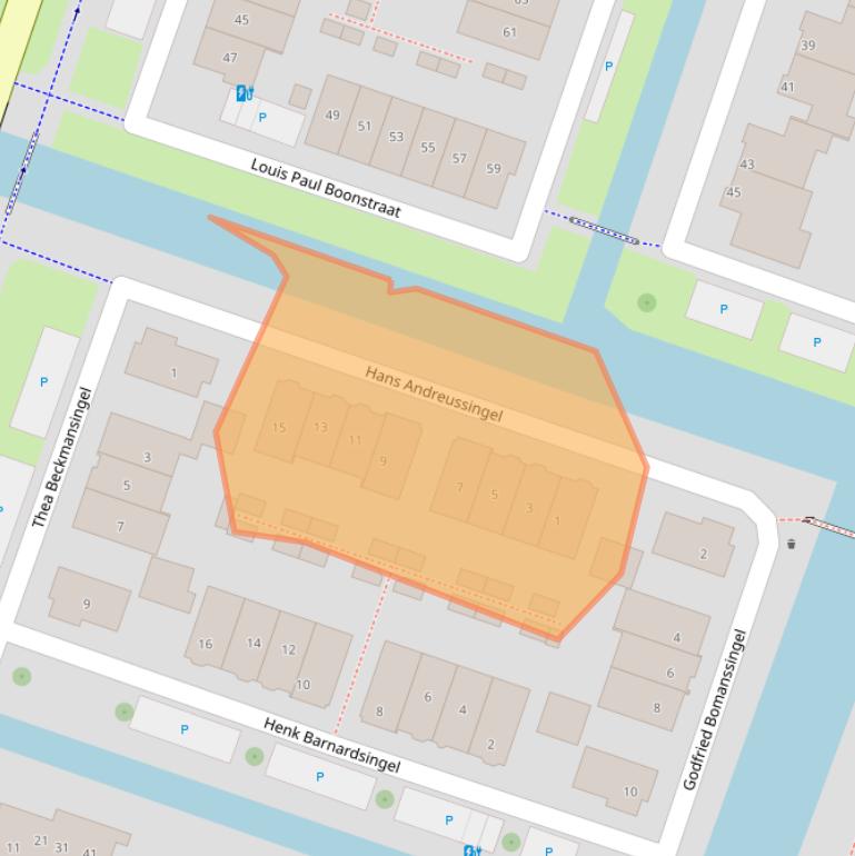 Kaart van postcodegebied 2652GA.