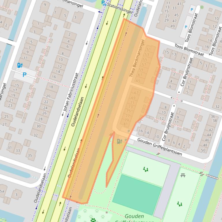 Kaart van postcodegebied 2652GD.