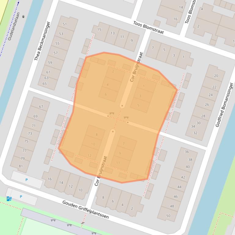 Kaart van postcodegebied 2652GH.