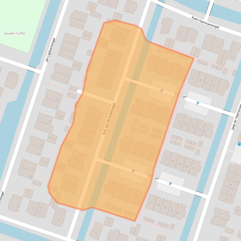 Kaart van postcodegebied 2652GL.