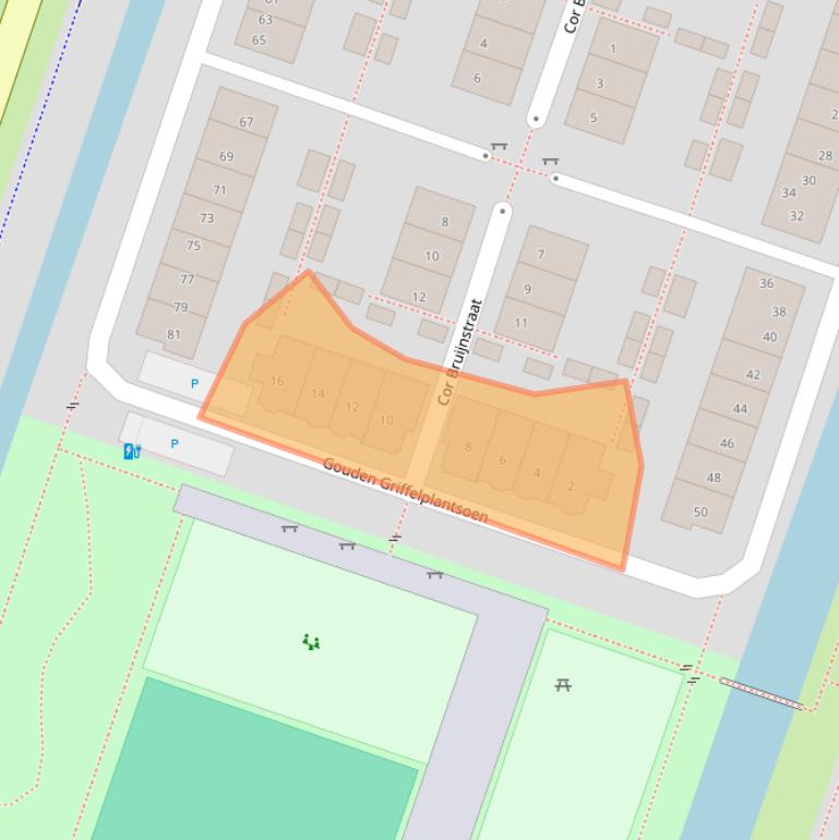 Kaart van postcodegebied 2652GR.