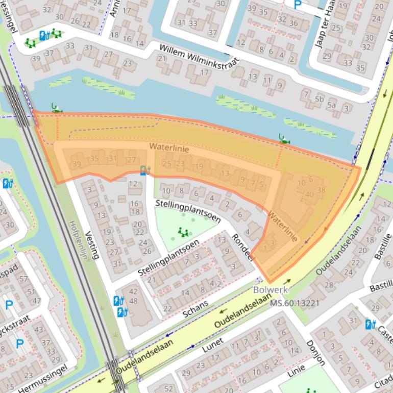 Kaart van postcodegebied 2652GT.