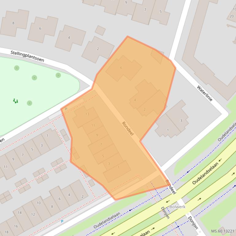 Kaart van postcodegebied 2652GZ.