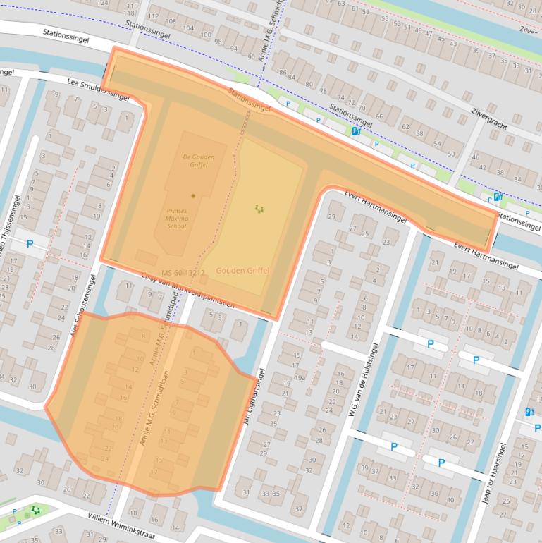 Kaart van postcodegebied 2652HJ.