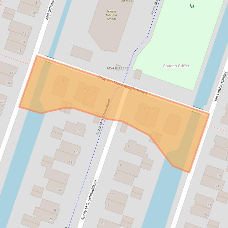 Kaart van postcodegebied 2652HK.