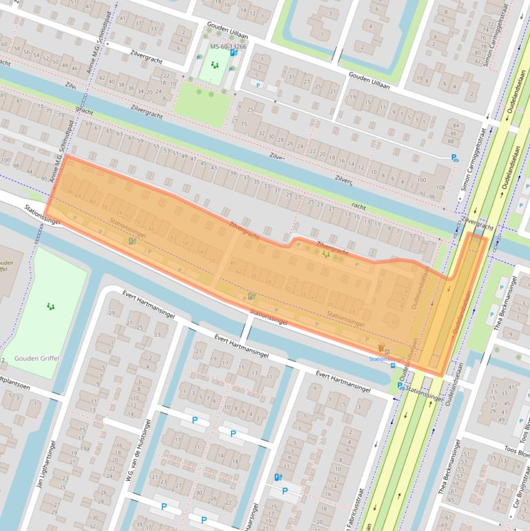 Kaart van postcodegebied 2652HR.