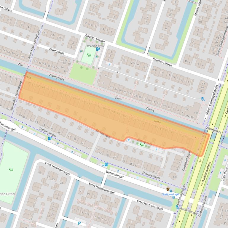 Kaart van postcodegebied 2652HT.