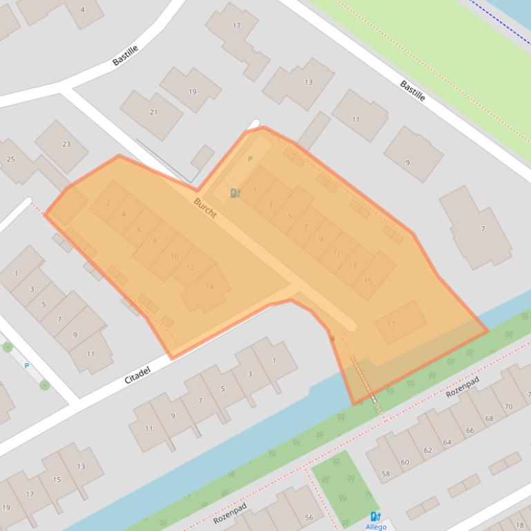 Kaart van postcodegebied 2652HX.