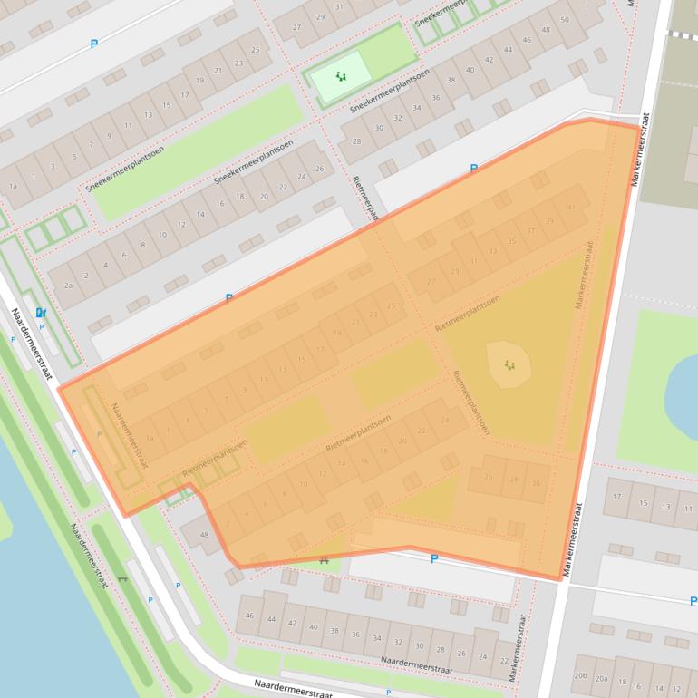 Kaart van postcodegebied 2652JB.