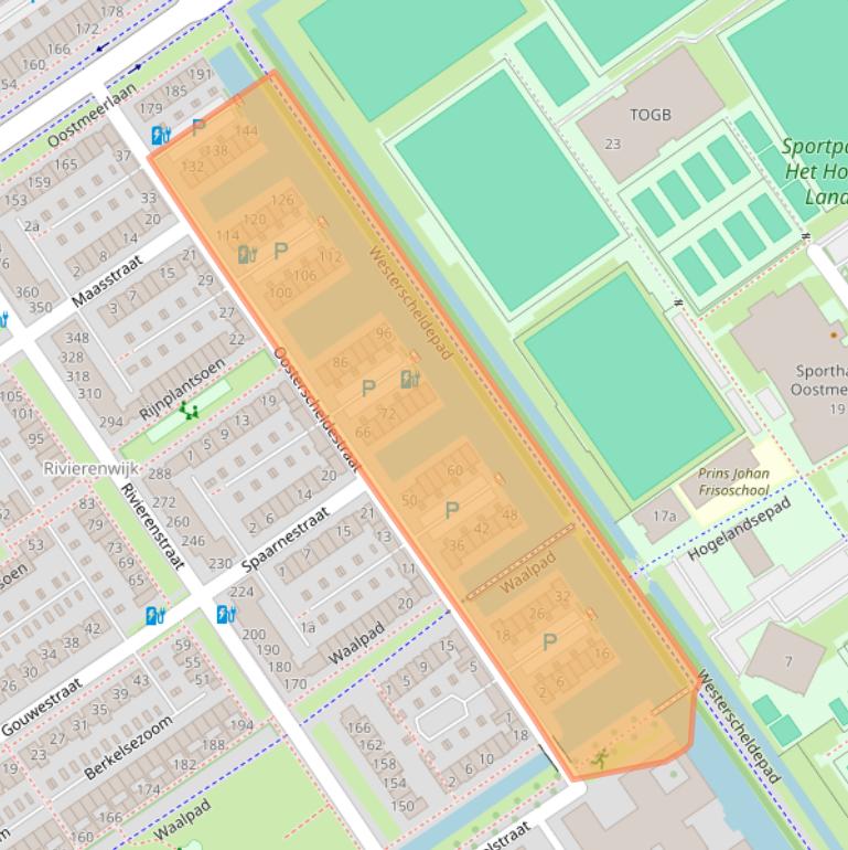 Kaart van postcodegebied 2652JG.