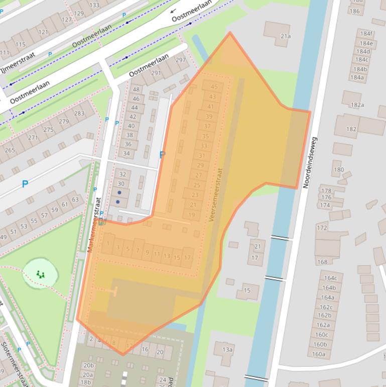 Kaart van postcodegebied 2652JL.