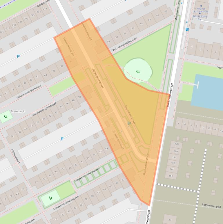 Kaart van postcodegebied 2652JM.