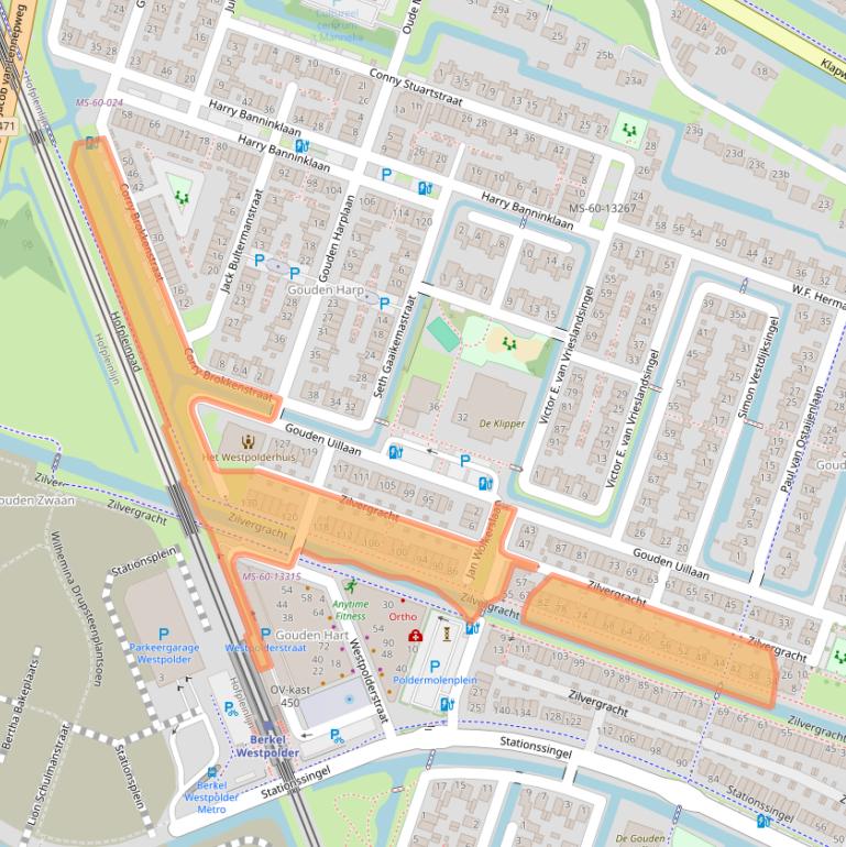 Kaart van postcodegebied 2652KG.