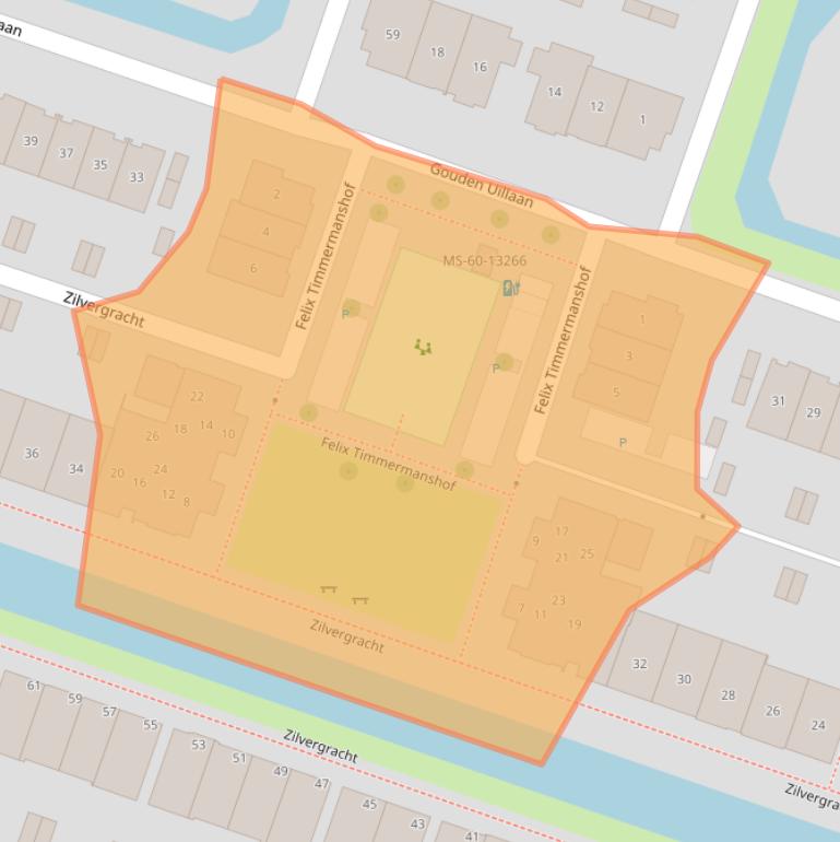Kaart van postcodegebied 2652KH.