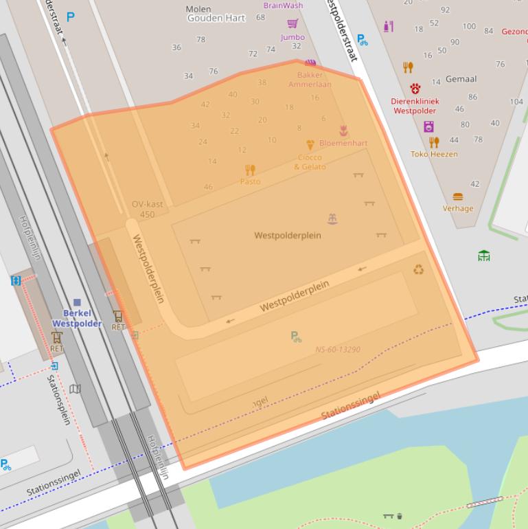 Kaart van postcodegebied 2652KV.