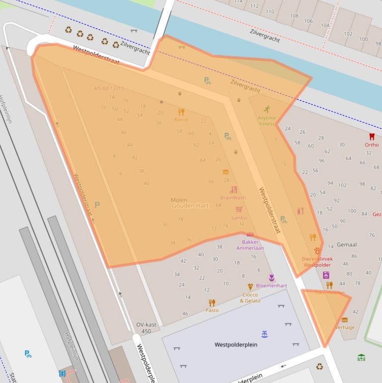 Kaart van postcodegebied 2652KW.