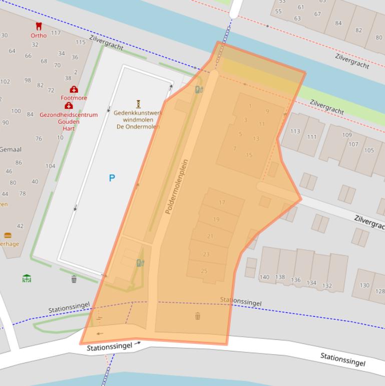 Kaart van postcodegebied 2652KZ.