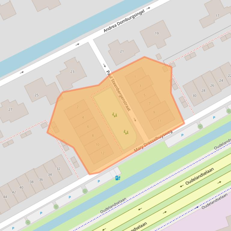 Kaart van postcodegebied 2652LE.