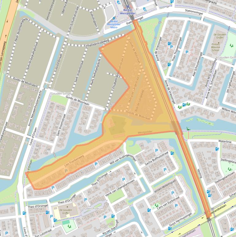 Kaart van postcodegebied 2652LS.