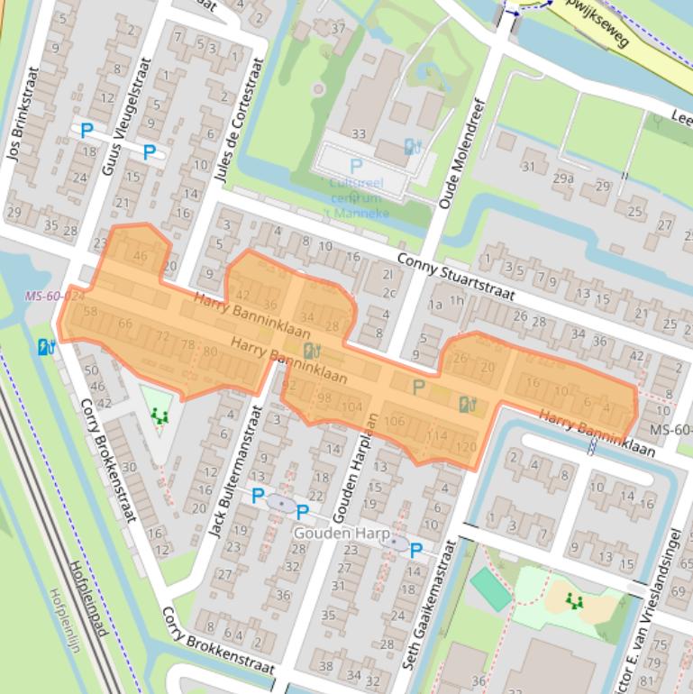 Kaart van postcodegebied 2652NB.