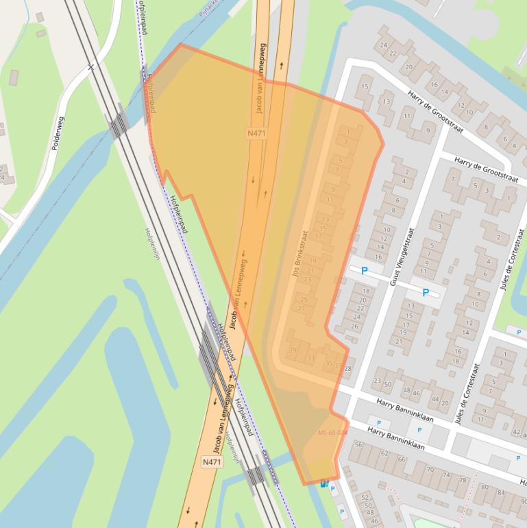 Kaart van postcodegebied 2652NK.