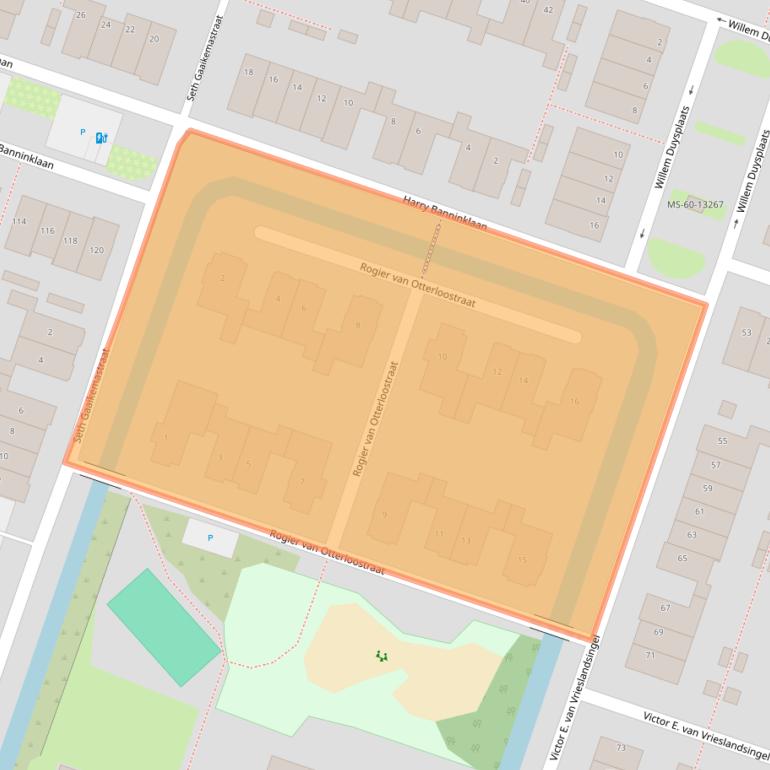 Kaart van postcodegebied 2652NN.