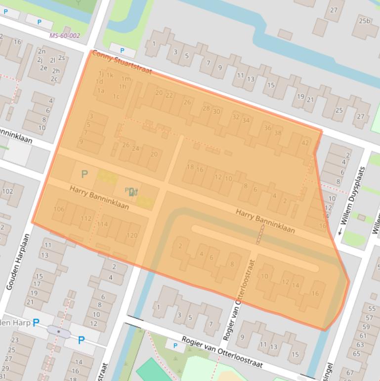 Kaart van postcodegebied 2652NP.