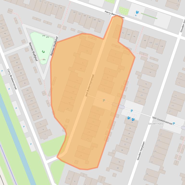 Kaart van postcodegebied 2652NR.