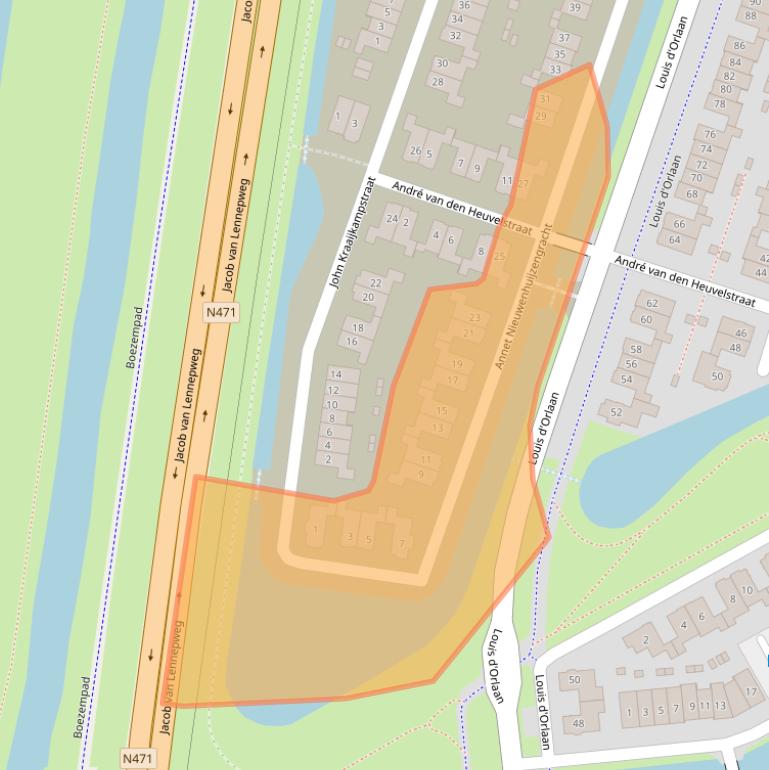 Kaart van postcodegebied 2652RA.