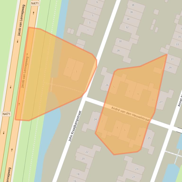 Kaart van postcodegebied 2652RC.