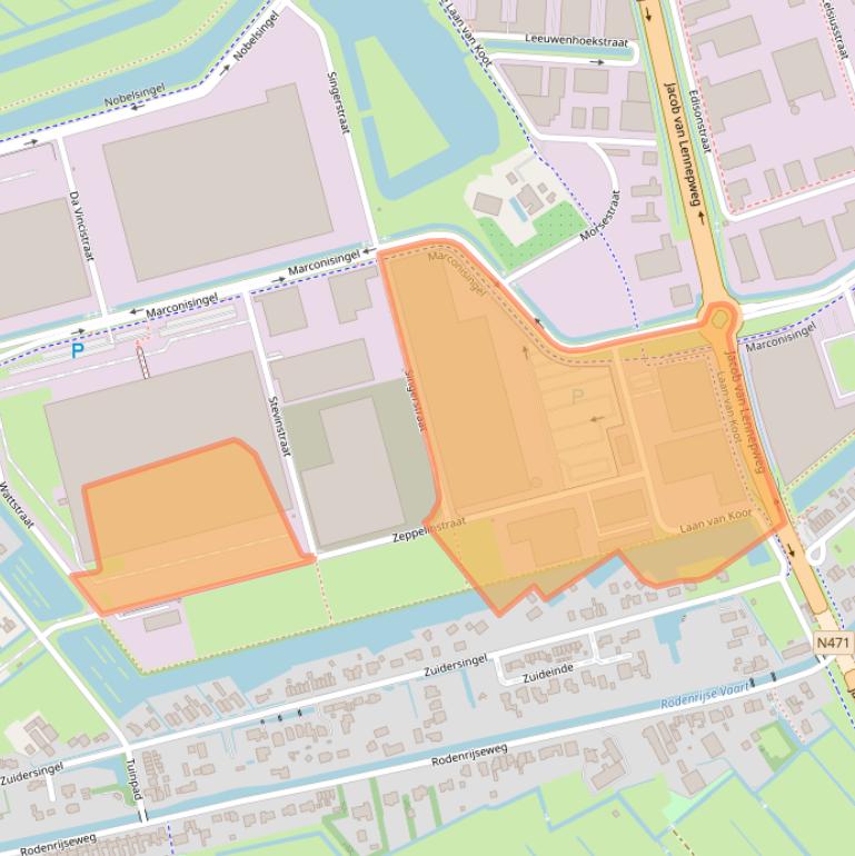 Kaart van postcodegebied 2652XB.