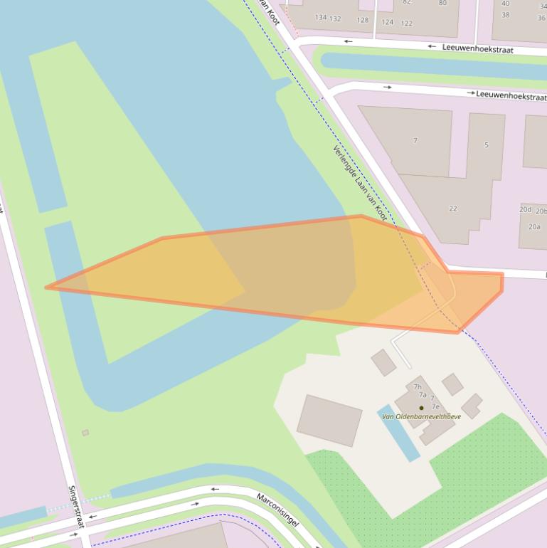 Kaart van postcodegebied 2652XJ.