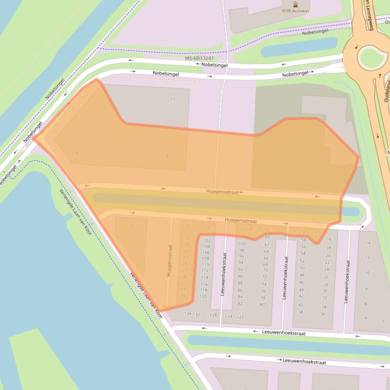 Kaart van postcodegebied 2652XK.